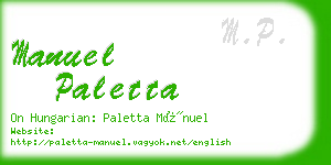 manuel paletta business card